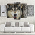 Tableau Tête de Loup Gris
